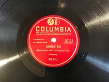 BIG BILL on COLUMBIA 30118 RAMBLIN' BILL / SUMMERTIME BLUES 