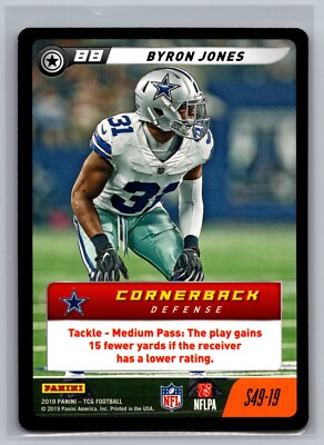 Byron Jones Play 2019 NFL Five S49-19 Football NFL Card TCG CCG Game Cowboys