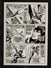 Production Art DAREDEVIL #109, page #16, BOB BROWN art, Black Widow, 8.5x11