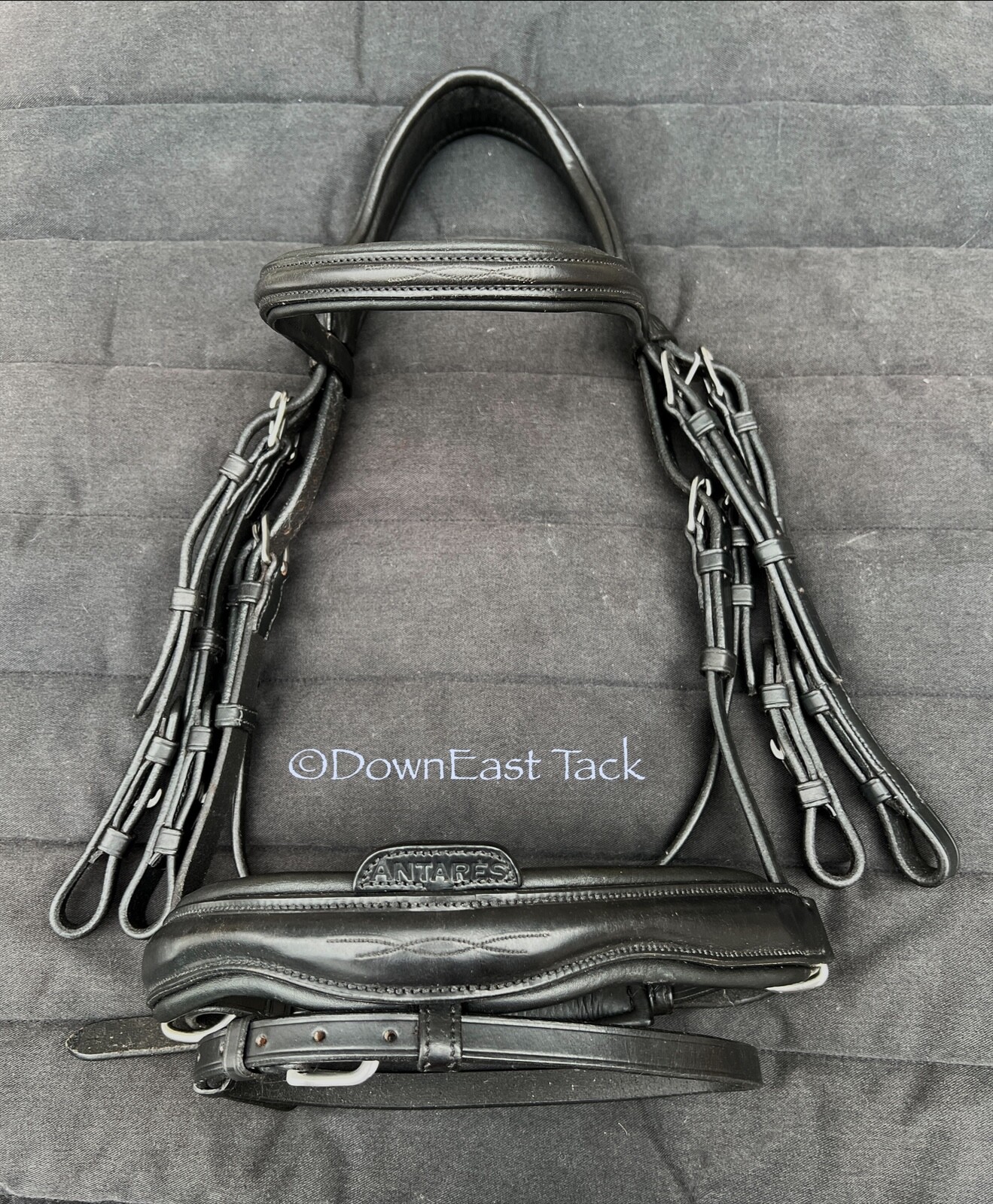Cob-size ANTARES Original Design Dressage Double bridle - Lovely! Retail $600+