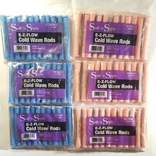 Soft n Style EZ Flow Cold Wave Rods 36 Blue 356-BLLO 35 Pink 356-PKLO - NOS