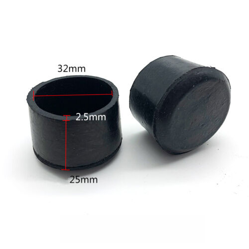 Schwarz Gummi, Stuhl, Tisch, Füße, Rohr Schlauch Endkappen 10 12 14 25 40 45 mm - Bild 11 von 14