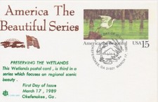 #ux129 Wetlands America the Beautiful Blair Law cachet First Day cover