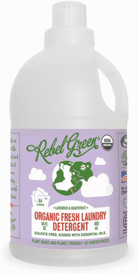 Rebel Green USDA Organic HE Liquid Fresh Laundry Detergent - Natural & Hypoaller
