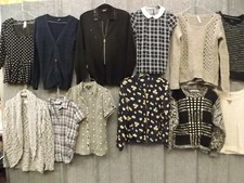 Estate Lot 12 Pcs Blue Black Fall Winter Wardrobe Tops Sweaters Shirts Womens S