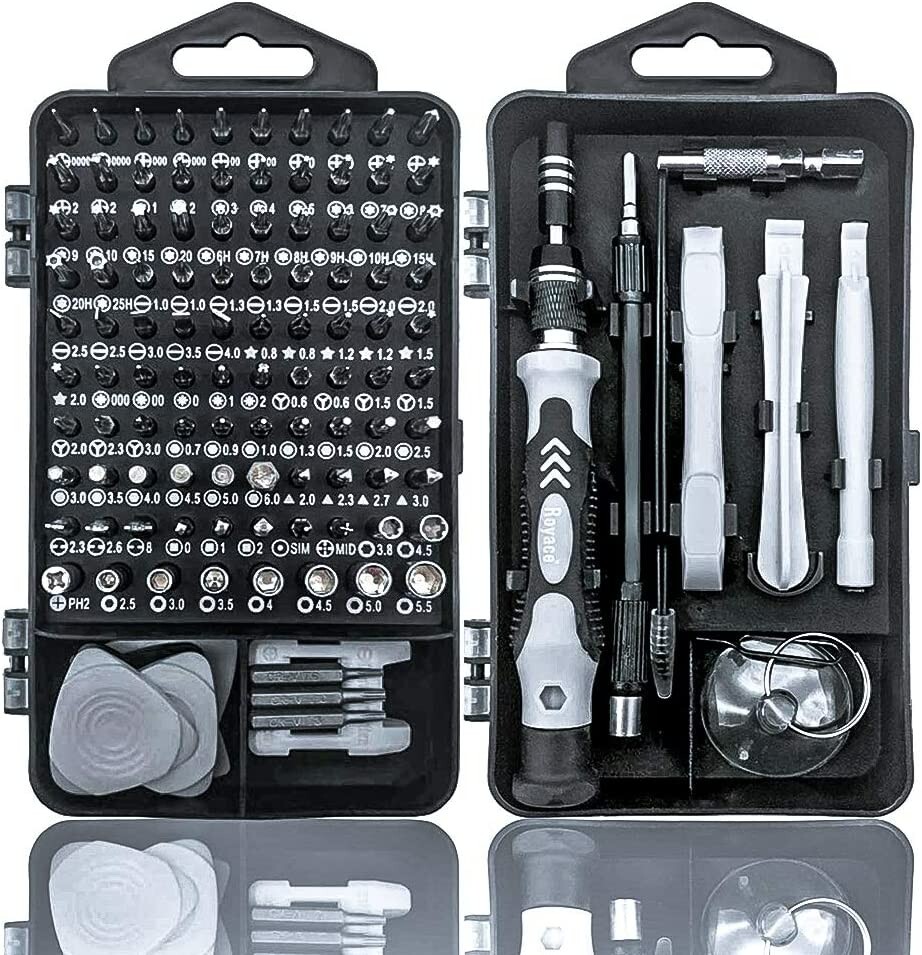 Kit di 115 Pezzi, Mini Cacciaviti Torx, per Riparazioni di Precisione, Magnetici