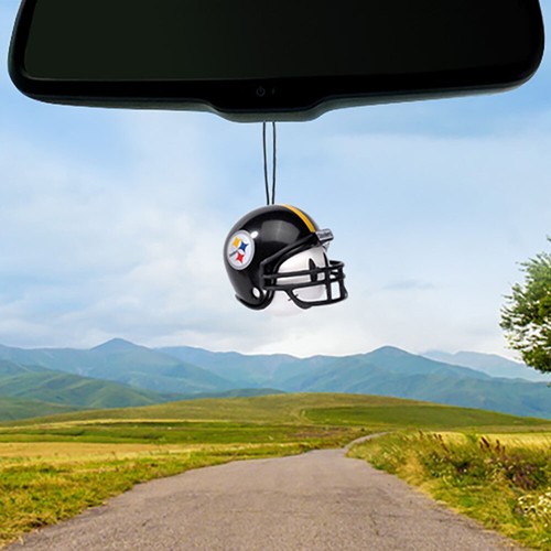 GO STEELERS! Hanging Rear-View Mirror Car, Truck Dangler Auto Accessory NEW - Picture 2 of 5