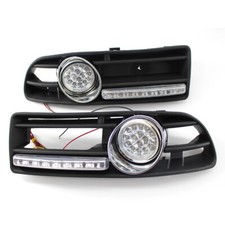 LUZ ANTINIEBLA REJILLA PARACHOQUES COCHE LÁMPARA LED APTA PARA VW JETTA BORA MK4 99-04 + DRL