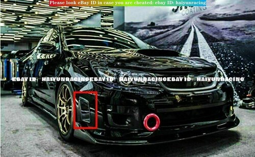 Gloss black Front Bumper Air Duct Vent For Subaru STI WRX GRB Wagon 10th 08-14 - Imagen 2 de 10