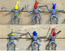 Timpo Recast 6 Mounted Swap Knights - 54mm 1990s - COLORS AND POSES VARY