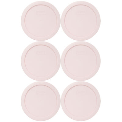 Pyrex 7201-PC Loring Pink Plastic Storage Replacement Lid Cover (6-Pack)