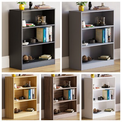 3 Etagen Bücherregal Bücherregal Lagerregal Schrank Vitrine 75 x 60 x 24 cm