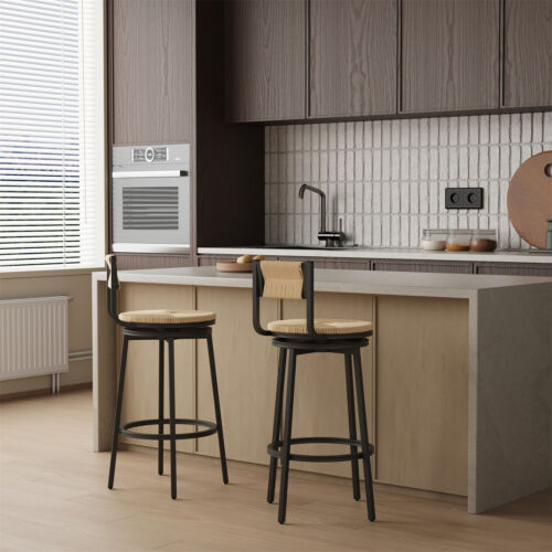 Set of 2 Bar Stools Bar Chairs Modern Kitchen Counter Height Dining Chair - Picture 18 of 51