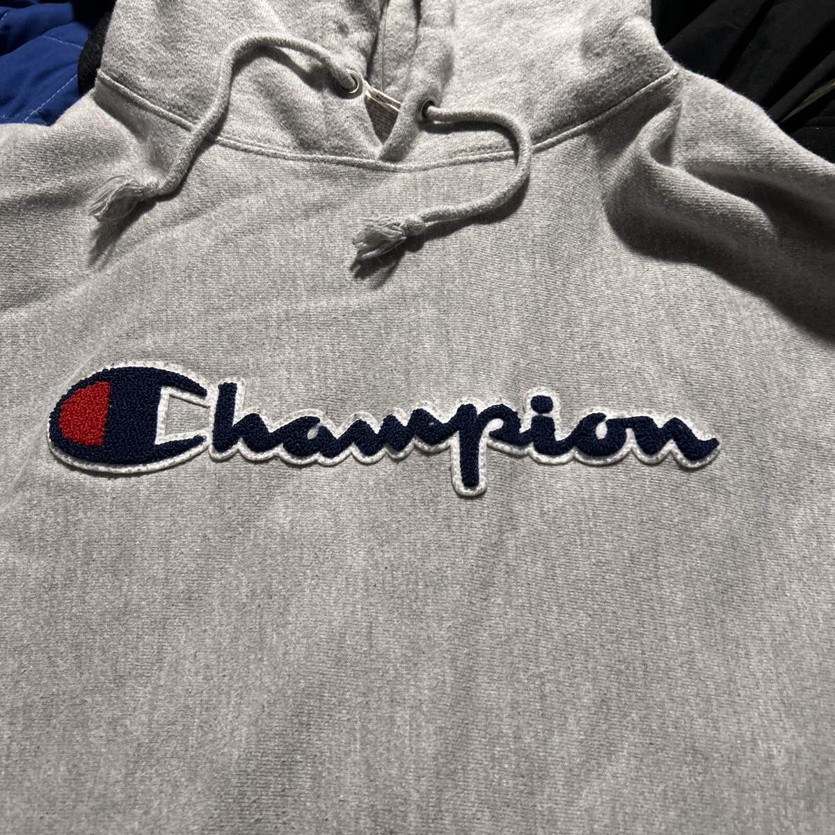 Champion Reverse Weave Pullover Sweatshirt GF68 Puff Letter 