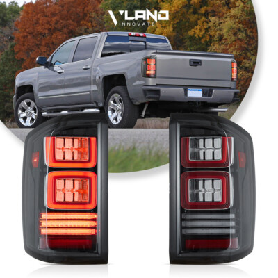 Set VLAND FULL LED Tail Lights For 2014-2018 Silverado1500 2500 3500 W/Animation