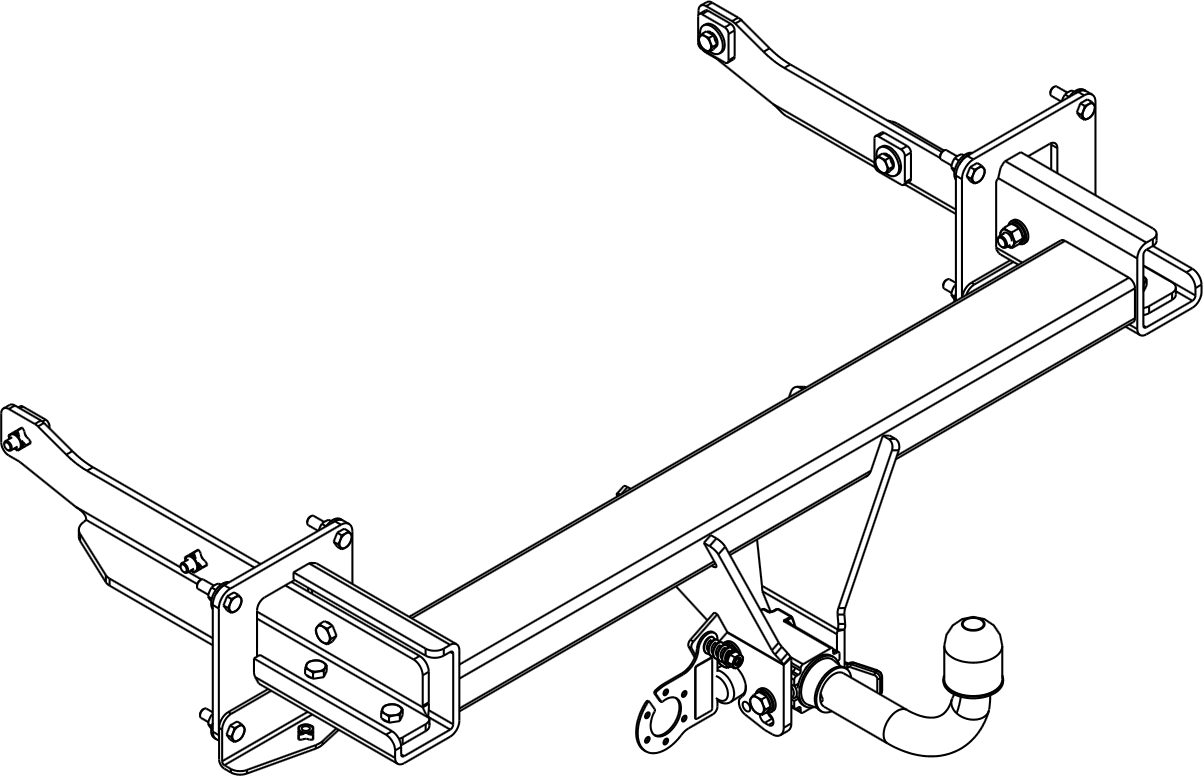 STEINHOF Gancio Traino Estraibile Orizzontale Per Mitsubishi Outlander 04/2007-08/2012 Con Kit Elettrico 13 Poli