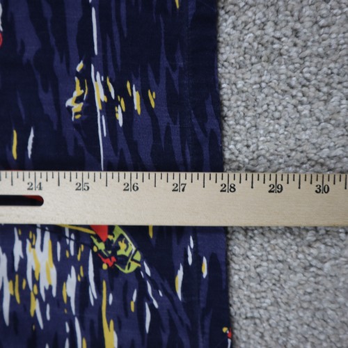Ralph Lauren Shirt Mens XXL 2XL Blue Hawaiian Rayon Loop Collar Camp Nautical - Picture 11 of 13
