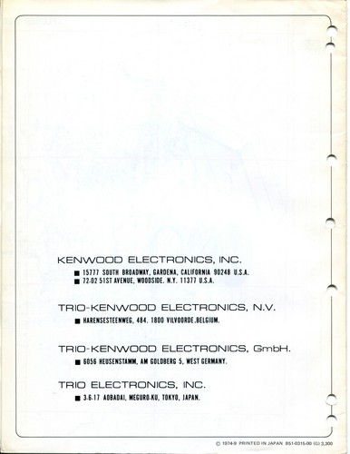Vintage Kenwood Electronic Service Manual Stereo Record Player Model KP-1022 - Picture 3 of 3
