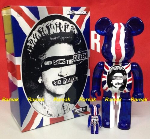 Medicom Be@rbrick 2016 Sex Pistols 400% + 100% God Save The Queen bearbrick 2pcs - Picture 1 of 8