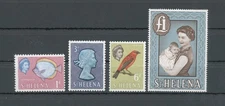 1965 ST. HELENA - Stanley Gibbons No. 176a-179a-181a-189a, Chalk-surfaced paper,