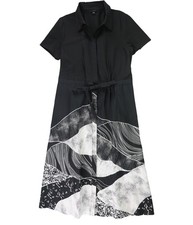Alfani Womens Payton Shirt Dress, Black, X-Small