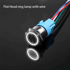 16Mm 19Mm 22Mm Metal Push Button Switch Momentary/Latching Flat Head Led Light R
