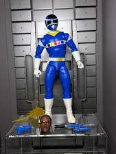 Power Ranger Lightning Collection IN SPACE BLUE RANGER Legacy 6" LOOSE no Glider