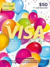 Visa $50 Balloons Gift Card (Overnight Delivery)