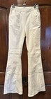 Forever 21 White Flare Leg Jeans Side Zip High Rise Pintuck Seam Festival Hippie — photo 1