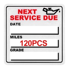 for Oil Change Sticker Static Cling, Clear Stickers 120 Pcs 2  x 2  Next Red3