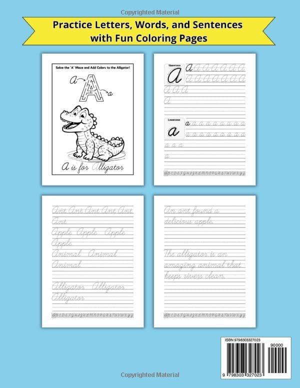 Cursive Workbook for Kids Ages 8-12: A Fun and Educational Handwriting ...