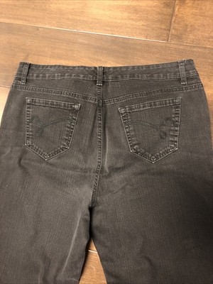 Bandolino Jeans Size 16 Mandie Black Denim Dark Wash