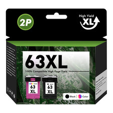 63 XL Ink Cartridges for HP Envy 4516 4520 4522 OfficeJet 3830 4650 5255 Printer