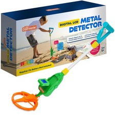 Adjustable Metal Detector for Kids, LCD Screen, Ages 6 Detects Metal 6" Un...