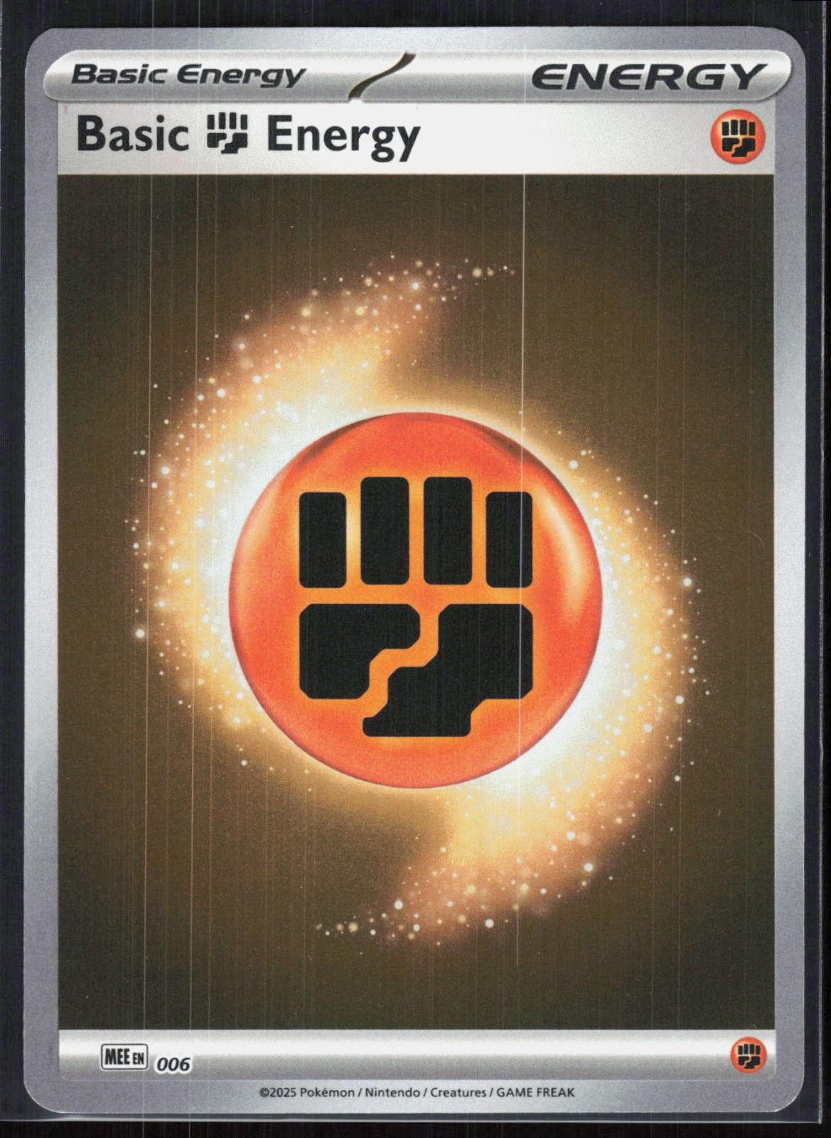 Basic Fighting Energy - 006 6 Mega Evolution Energies Pokemon Reverse Holo