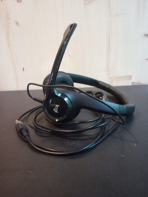 Logi Headphones With Mic 8 Ft Cord USB 