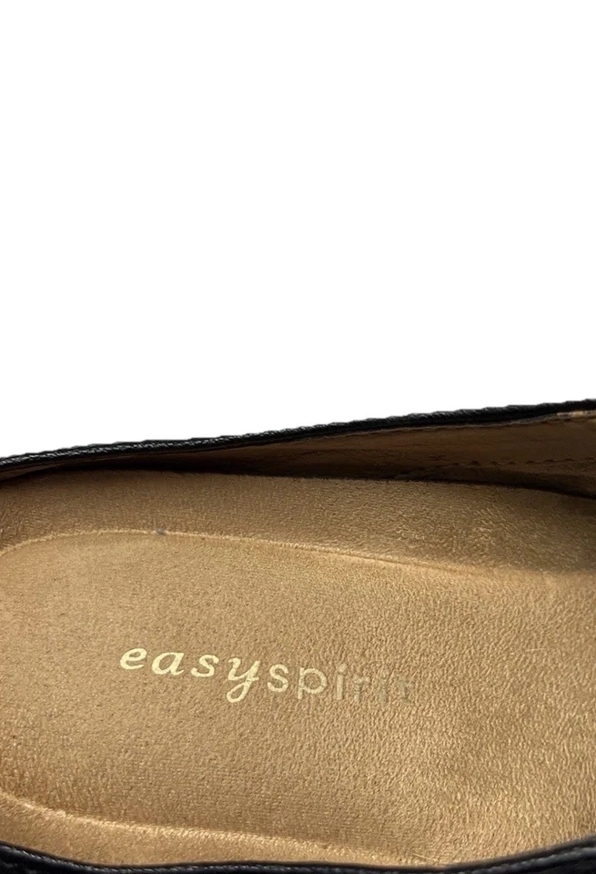 Zueco zapatos easy spirit 7,5 ancho cuero negro Foto 2 de 4