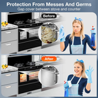2PCS Kitchen Stove Counter Gap Covers, Stainless Steel Cover, Cooktop...