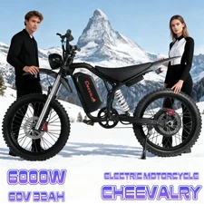 Electric Dirt Bike 20" Fat E-Bike 6000W 52V 32Ah All Terrain E-Motorcycle GS20