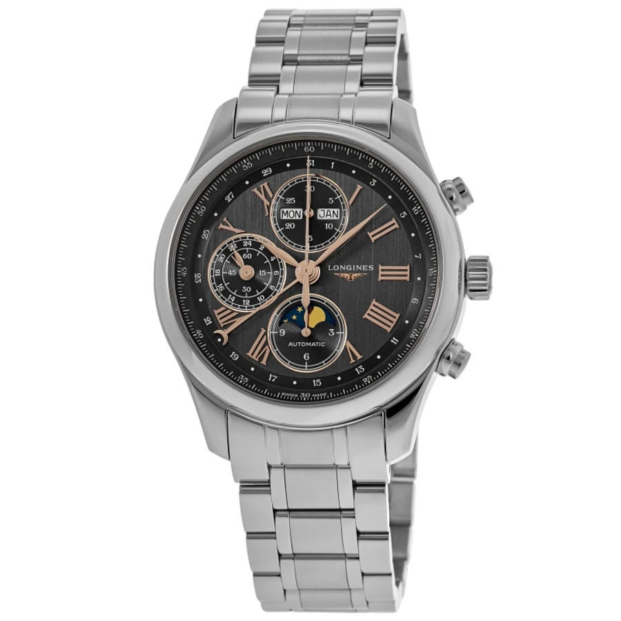 New Longines Master Collection Moonphase Chronograph Men's Watch L2.673.4.61.6