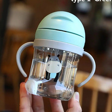 200ml Animal Design Sippy Cup, Leak Proof Straw, Removable Handles, Multicolor