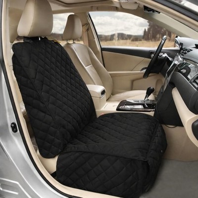 Bark Lover Deluxe Dog Seat Cover for Front Seat-More Durable Black-New Matte