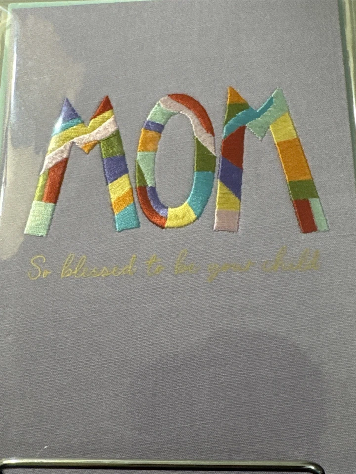PAPYRUS MOM EMBROIDERY MOTHER'S DAY COLORFUL CARD NEW - Image 3 of 3