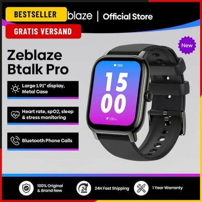 Neue Zeblaze Btalk PRO 1,91'' HD-Display Smartwatch mit Sprachanruffunktion