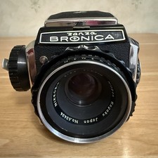 Zenza Bronica S2 Medium Format Film Camera Nikkor-P 1:2.8 f=7.5 cm Lens Untested