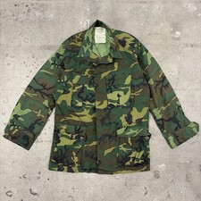 US RDF ERDL Camo Shirt Jacket Medium Reg 1978 Hot Weather Ripstop NOS 70s Vtg