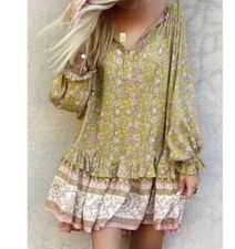 Spell & The Gypsy Free People Dahlia Floral Print Tunic Mini Dress M