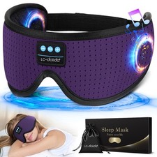 Bluetooth Sleep Mask with White Noise Headphones 3D Contoured Eye Cover