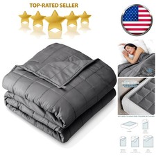 22lb Queen Size Cotton Weighted Blanket - Grey