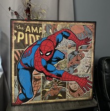 Spider-Man Wall Decor 22x22in Marvel wood frame 